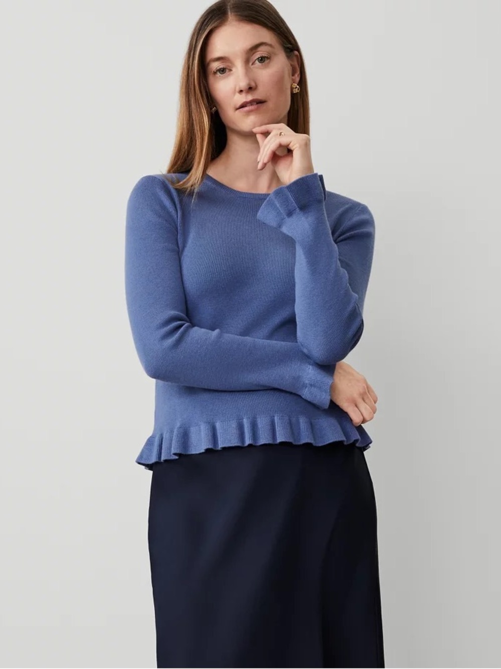 Ruffle Trim Sweater (Small)